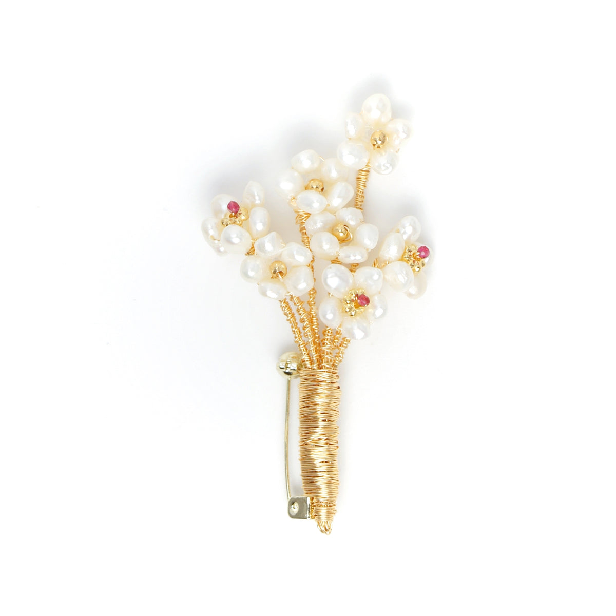 Elegant Bouquets Flower Freshwater Pearl Shell Broochpin Luxury